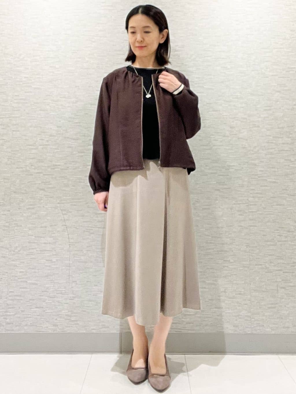 marikoさんの「Reflect｜【ライトアウター／ゆったり羽織れる／気軽な羽織りに◎】ライトブルゾン」を使ったコーディネート