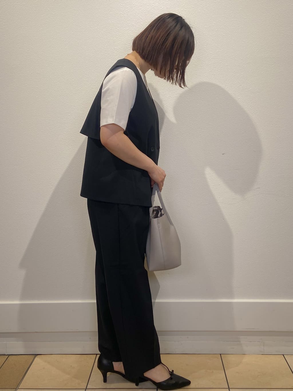 kimiさんの「index｜バックフリルデザインジレ／セットアップ可【洗濯機洗い可／接触冷感／吸水速乾／ストレッチ】」を使ったコーディネート