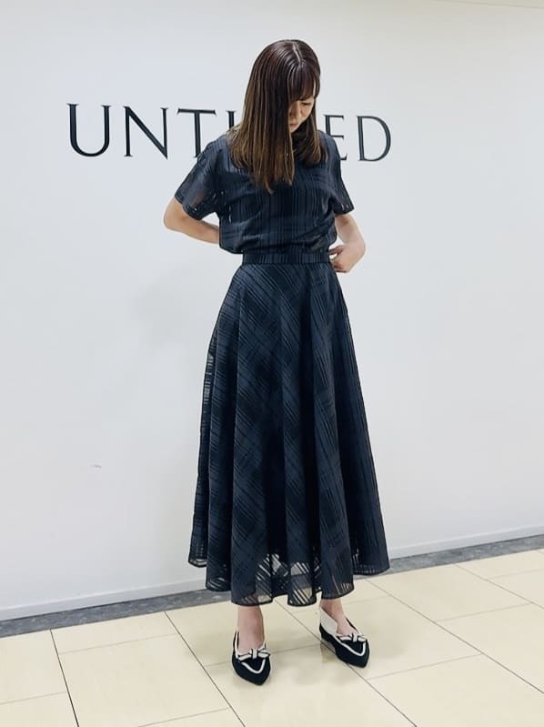noriさんの「UNTITLED｜【セットアップ可/エレガント】シアーチェックTブラウス」を使ったコーディネート