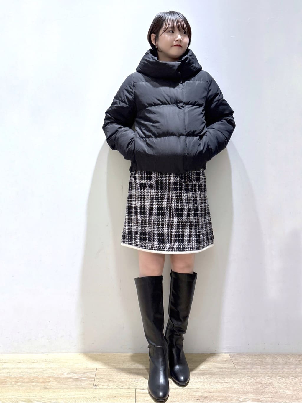 mizukiさんの「index｜KAWADAダウンショートコート【撥水／洗濯機OK／静電気防止裏地】《XS～LL》」を使ったコーディネート