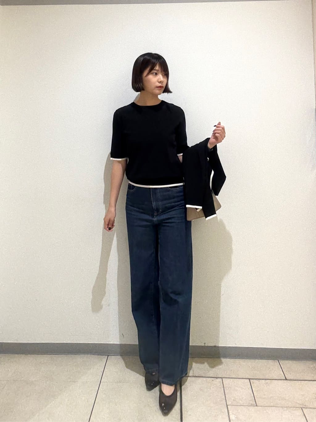 Itoさんの「UNTITLED｜【グレー/ブルー/ジーンズ】ソフトワイドデニムパンツ」を使ったコーディネート