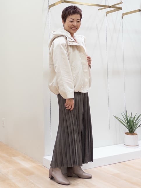 シュウコさんの「grove｜【名品アウター/3WAY・はっ水】ボアライナー付マウンテンパーカ」を使ったコーディネート