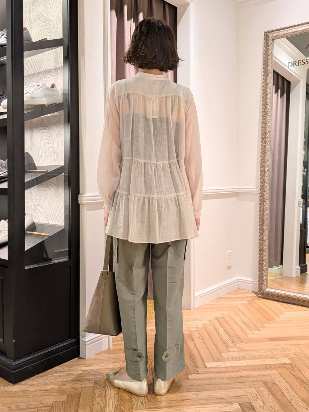 saoriさんの「DRESSTERIOR｜◆ソフトレザーバレエシューズ」を使ったコーディネート