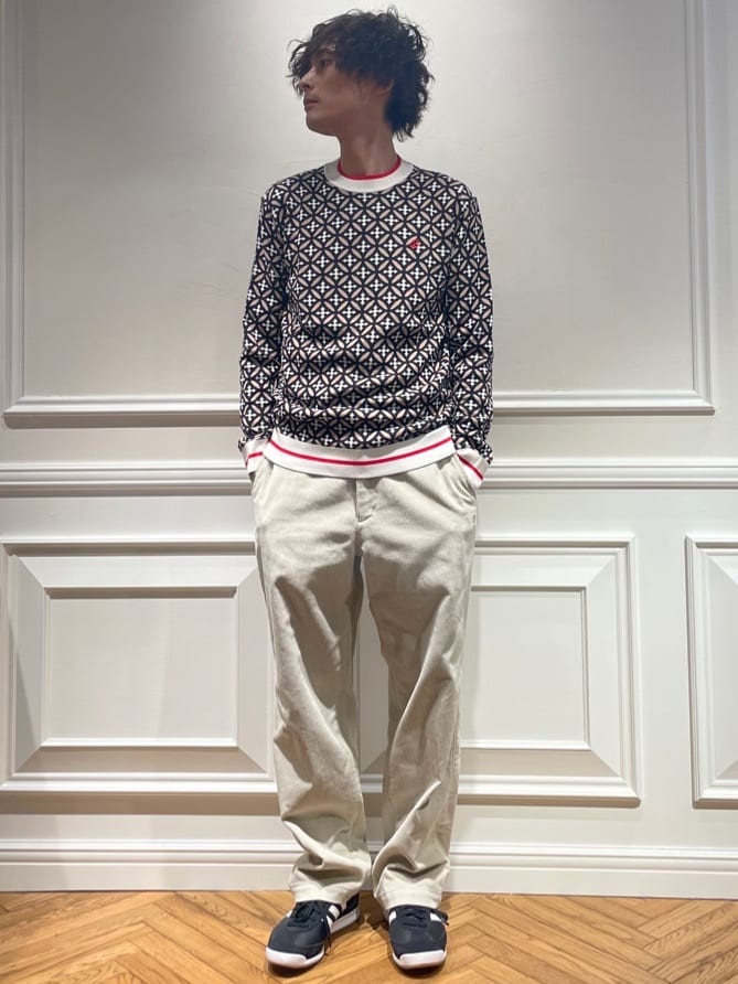 橋本さんの「DRESSTERIOR｜◆オーバーラップサークルジャカードニット」を使ったコーディネート