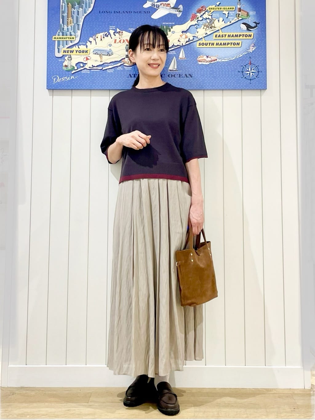 uwatokoさんの「Dessin｜【洗える】バイカラーショート丈ニット」を使ったコーディネート