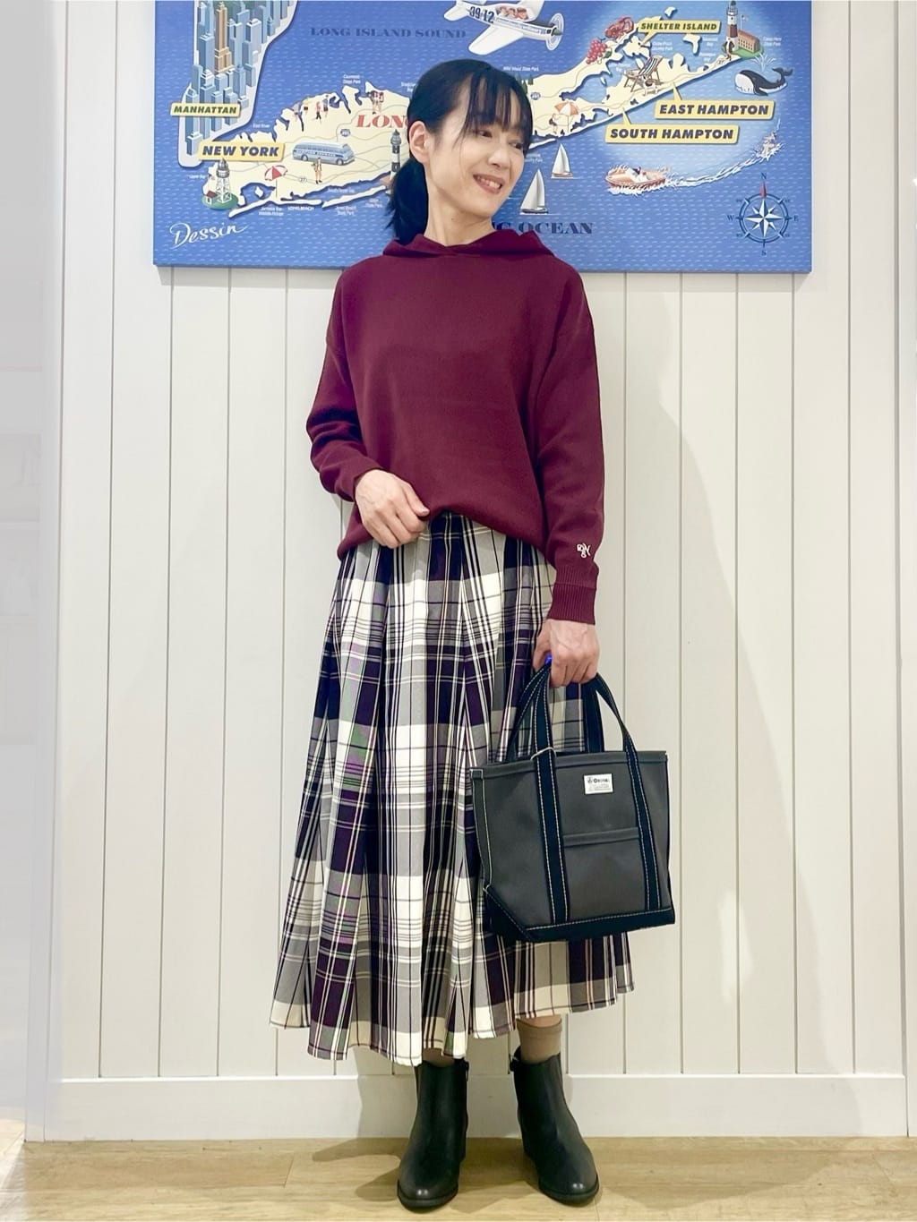 uwatokoさんの「Dessin｜【洗える／体型カバー】ちょうどいいニットパーカ」を使ったコーディネート