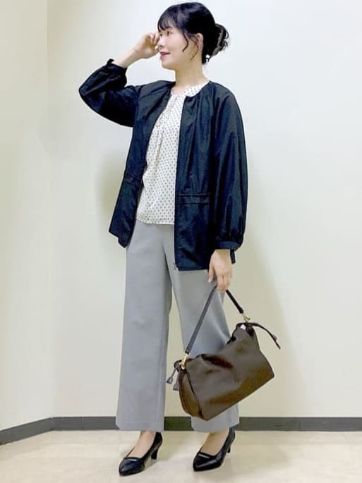 beni_gingerさんの「Reflect｜【マシンウォッシュ可／セットアップ可】コツキ柄プリントブラウス」を使ったコーディネート