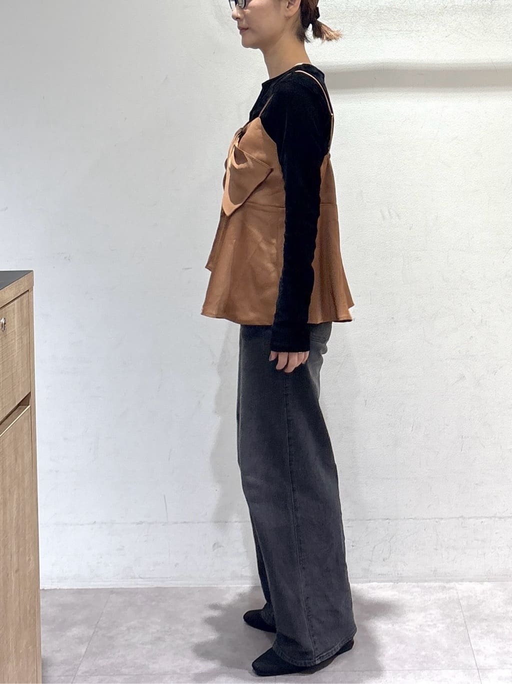 たけねぇさんの「OPAQUE.CLIP｜サテンキャミブラウス【洗濯機OK】」を使ったコーディネート