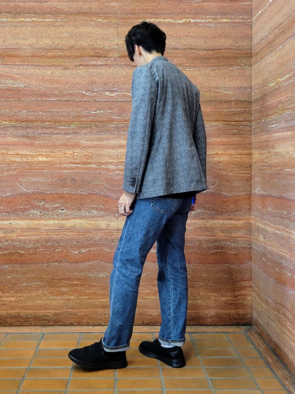 piroyaさんの「TAKEO KIKUCHI｜【抗菌防臭】COOL DOTS（R）ドビープリント ジャケット」を使ったコーディネート