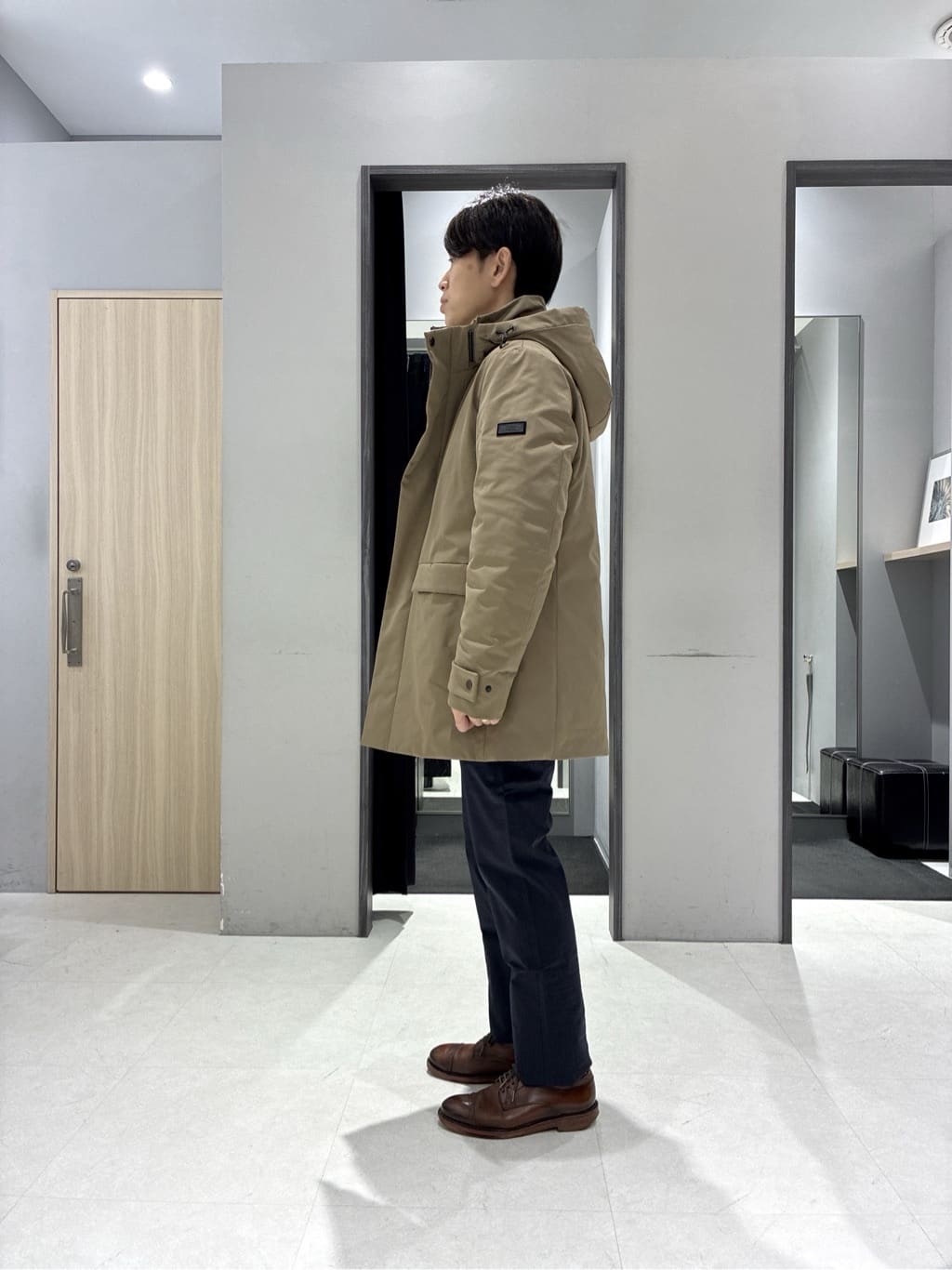 わいずみさんの「TAKEO KIKUCHI｜【None Of Stress】ストレッチ ダウンブルゾン」を使ったコーディネート