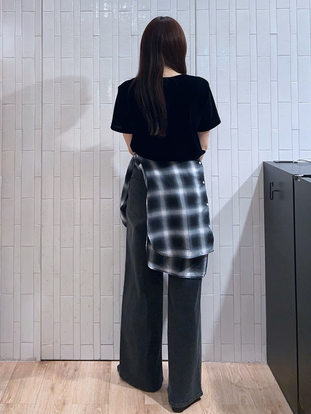 Risaさんの「OPAQUE.CLIP｜オンブレチェックシャツ【洗濯機洗い可】」を使ったコーディネート