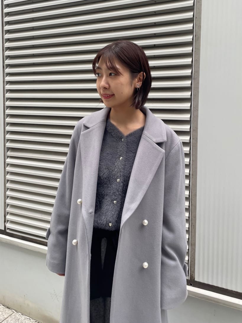 abeさんの「Couture brooch｜【上品華やか・通勤】ラメツイード ワイドパンツ」を使ったコーディネート