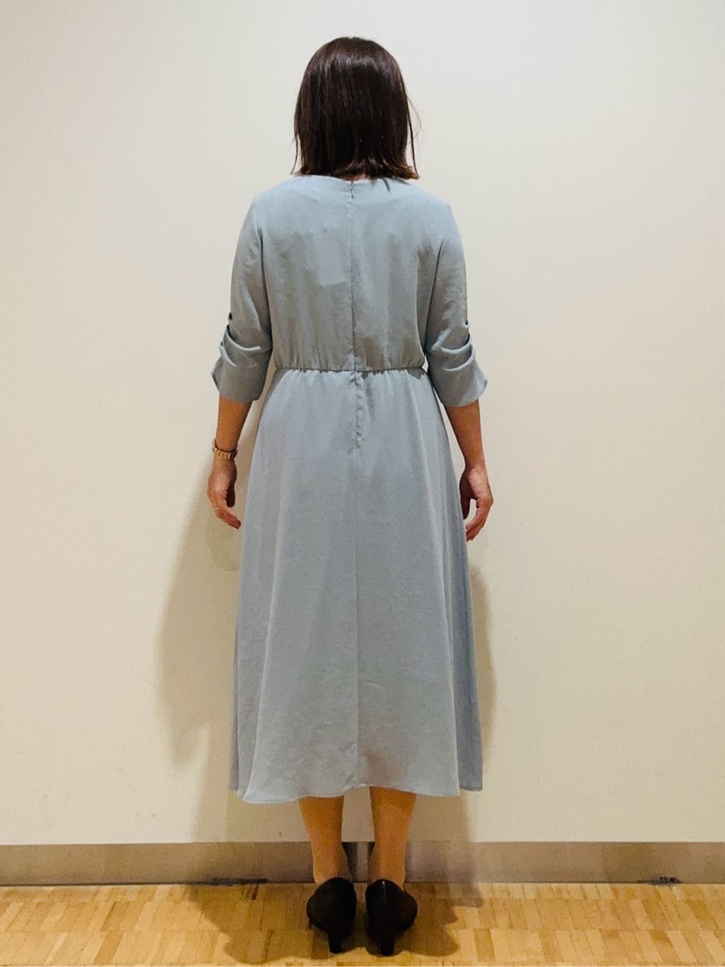 haseさんの「Reflect｜【吸水速乾／防しわ】シルキープリーツワンピース」を使ったコーディネート