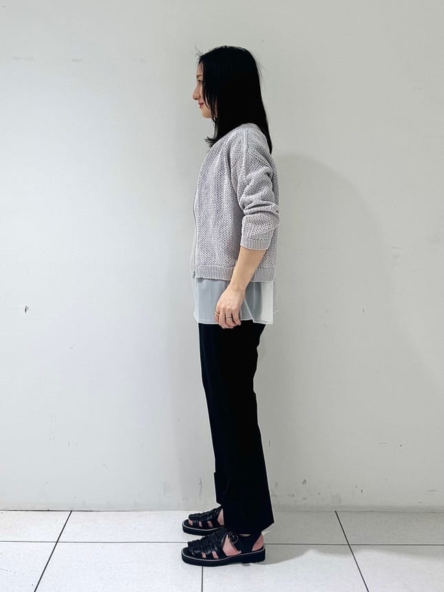 そんさんの「INDIVI｜【洗える】裾シアー半袖トップス」を使ったコーディネート