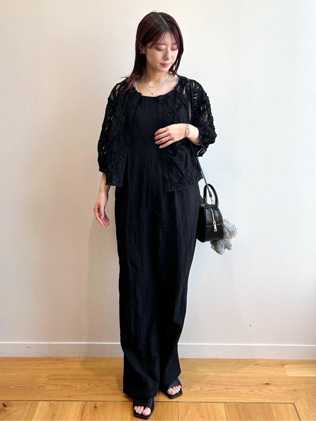 RINAさんの「OPAQUE.CLIP｜シアー刺繍レース前開きブラウス【洗濯機洗い可】」を使ったコーディネート