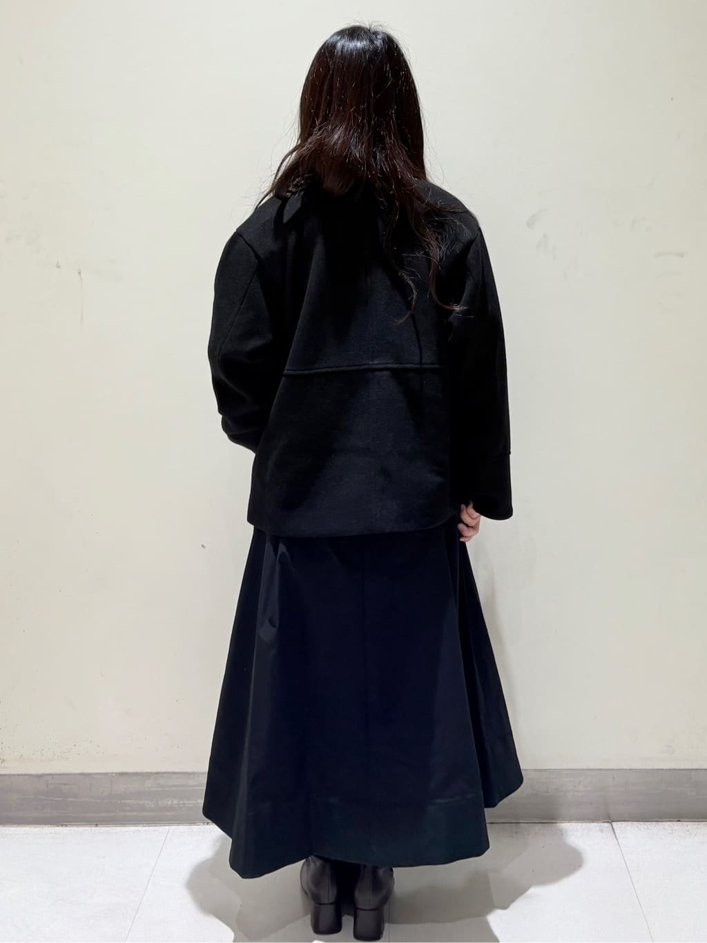 きみさんの「OPAQUE.CLIP｜ウールライクメルトンノーカラーコート【洗濯機洗い可】」を使ったコーディネート