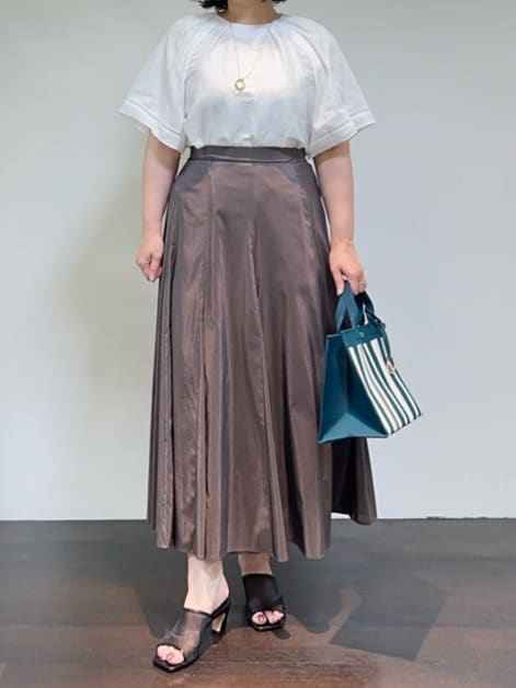 Asamiさんの「UNTITLED｜【手洗い可】マルチストライプニットバッグ」を使ったコーディネート