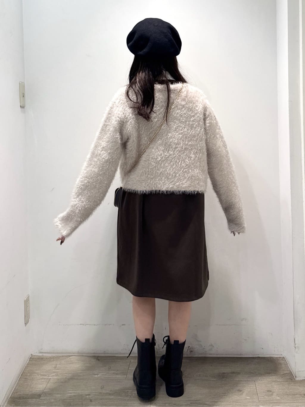 yuicciさんの「OPAQUE.CLIP｜シャギーショートカーディガン【洗濯機OK】《6col》」を使ったコーディネート