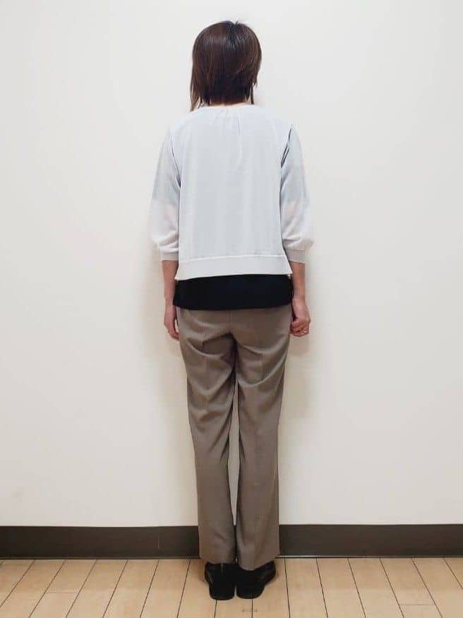 yuuさんの「Reflect｜【マシンウォッシュ可】リネンライクフレアパンツ」を使ったコーディネート