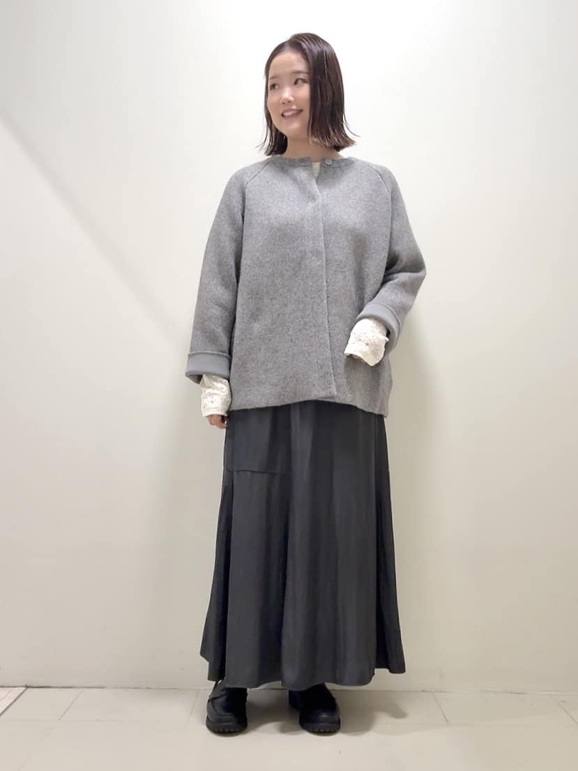 YUIさんの「UNTITLED｜【軽アウター/ミドル丈】ウールニットコーディガン」を使ったコーディネート