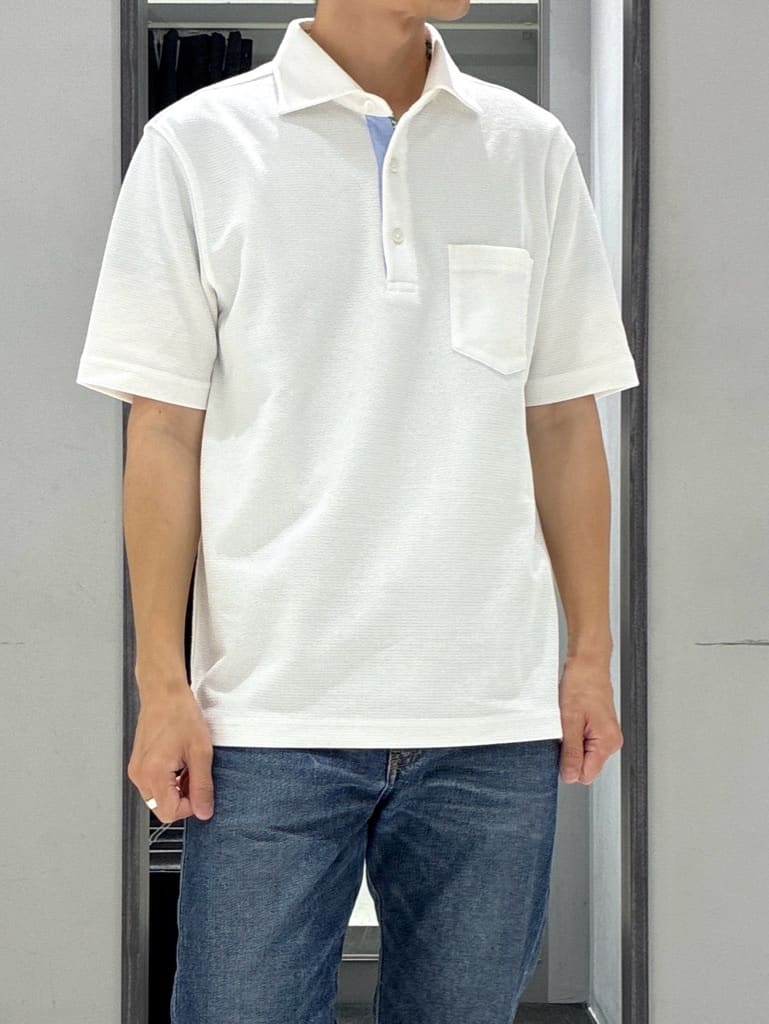 わいずみさんの「TAKEO KIKUCHI｜【抗菌防臭／9色5サイズ展開】ハニカムメランジ ポロシャツ」を使ったコーディネート