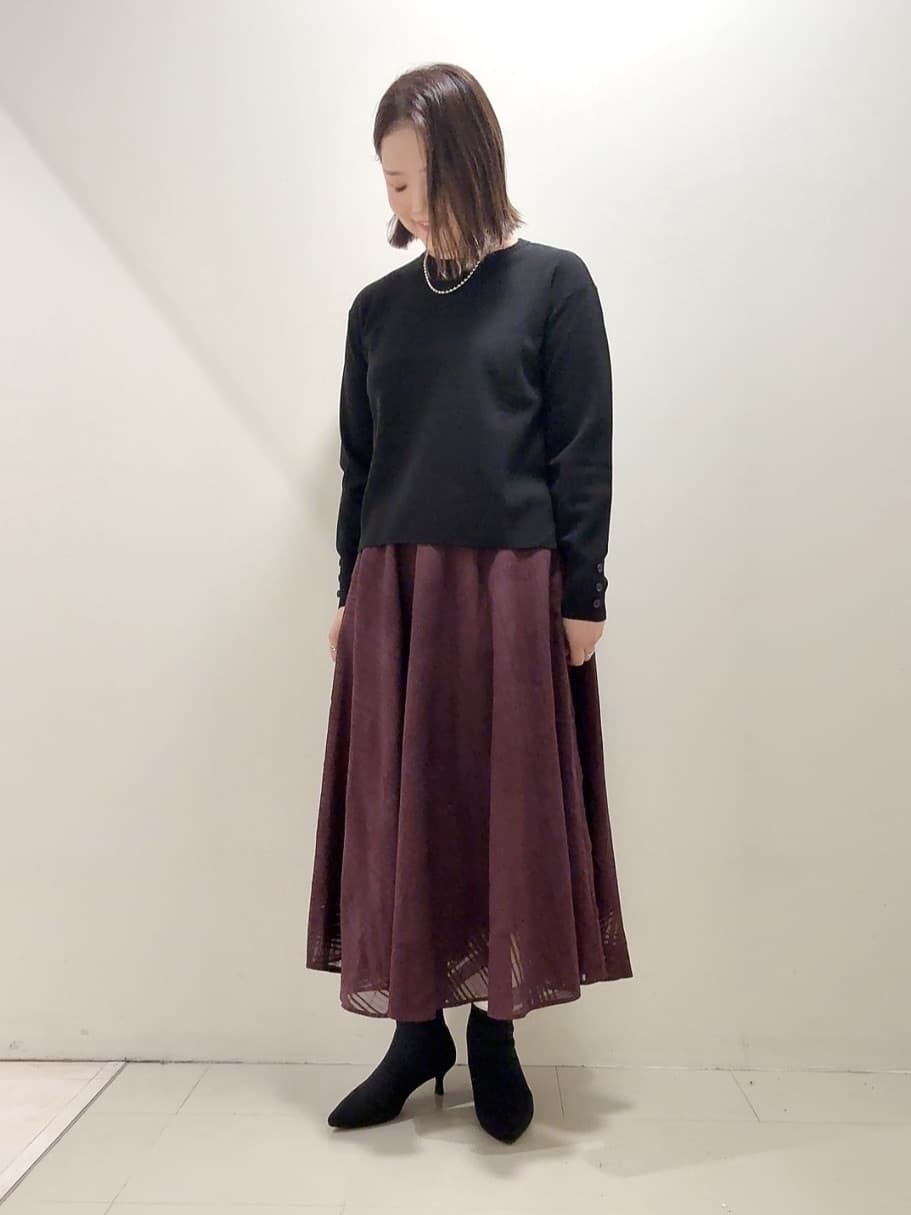 YUIさんの「UNTITLED｜【アンサンブル可/洗える】ウールミラノリブニット」を使ったコーディネート