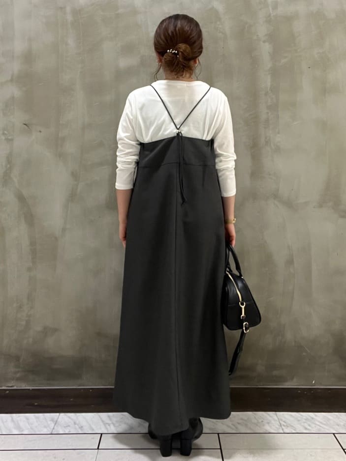 すえさんの「grove｜【カセット服】洗えるAラインキャミワンピース」を使ったコーディネート