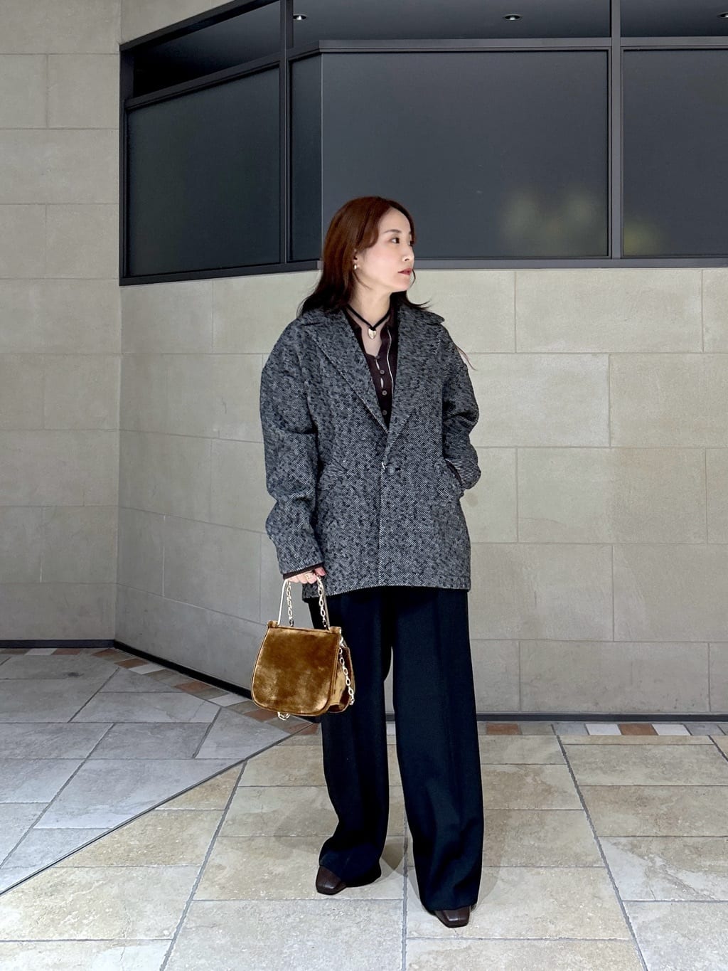 よねさんの「INDIVI｜Comfy SET UP｜イージーストレートワイドパンツ【セットアップ対応／通勤/カセット服】」を使ったコーディネート