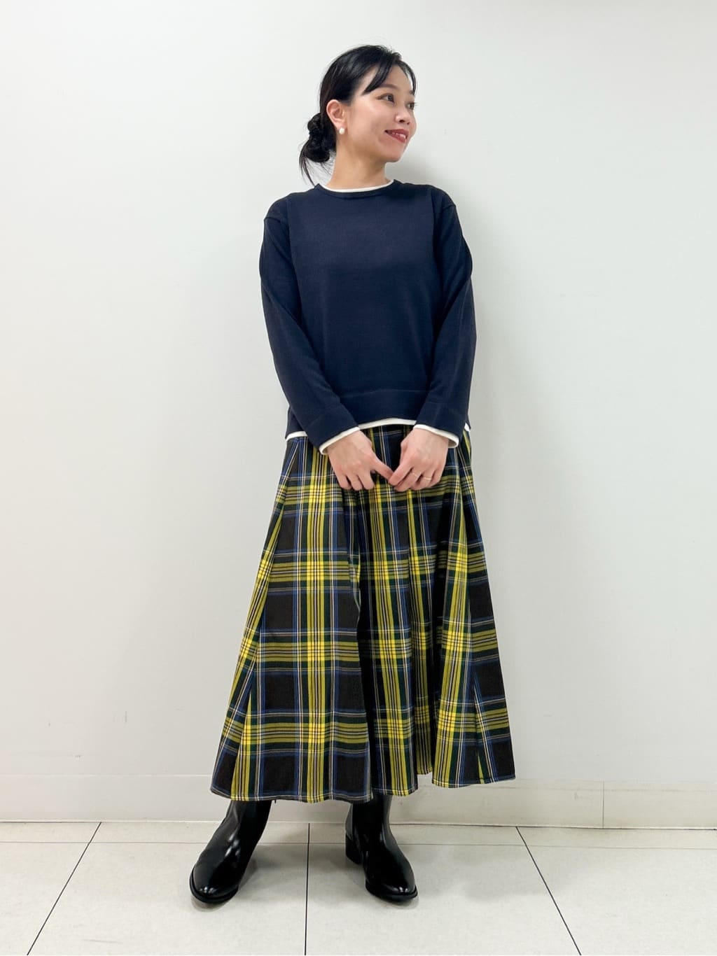 Kaiさんの「Dessin｜【ユニセックス/洗える】バイカラーニット」を使ったコーディネート