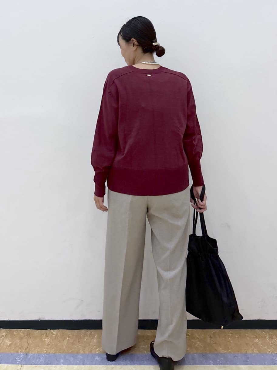 akariさんの「OPAQUE.CLIP｜ストレッチタックワイドパンツ／セットアップ対応可【洗濯機OK】」を使ったコーディネート