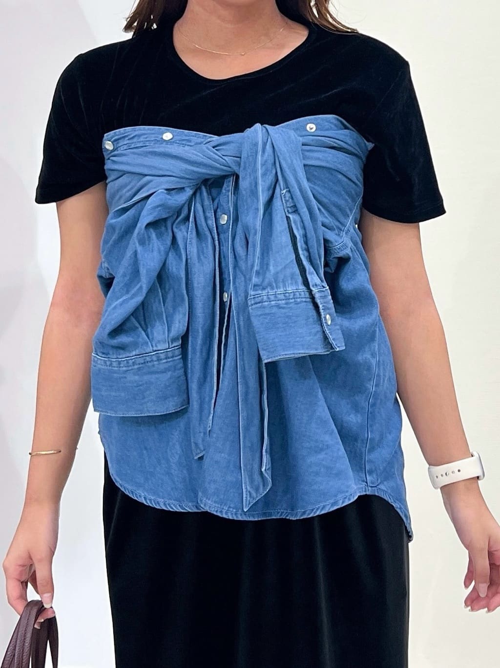 Unaさんの「OPAQUE.CLIP｜フロッキーチュールTシャツ【洗濯機洗い可】」を使ったコーディネート