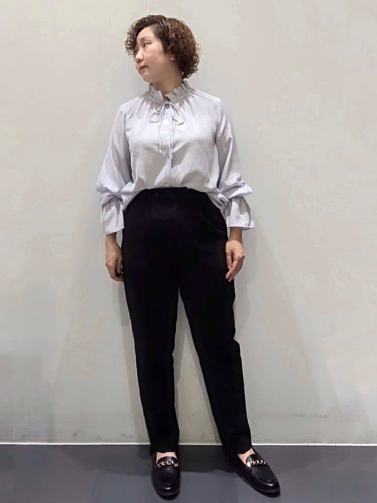 ゆきをさんの「OPAQUE.CLIP｜フリルカラーブラウス【洗濯機OK】」を使ったコーディネート