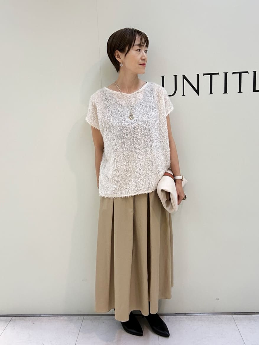 Mikiさんの「UNTITLED｜【はっ水/ナイロン/後ろウエストゴム】タスランフレアスカート」を使ったコーディネート
