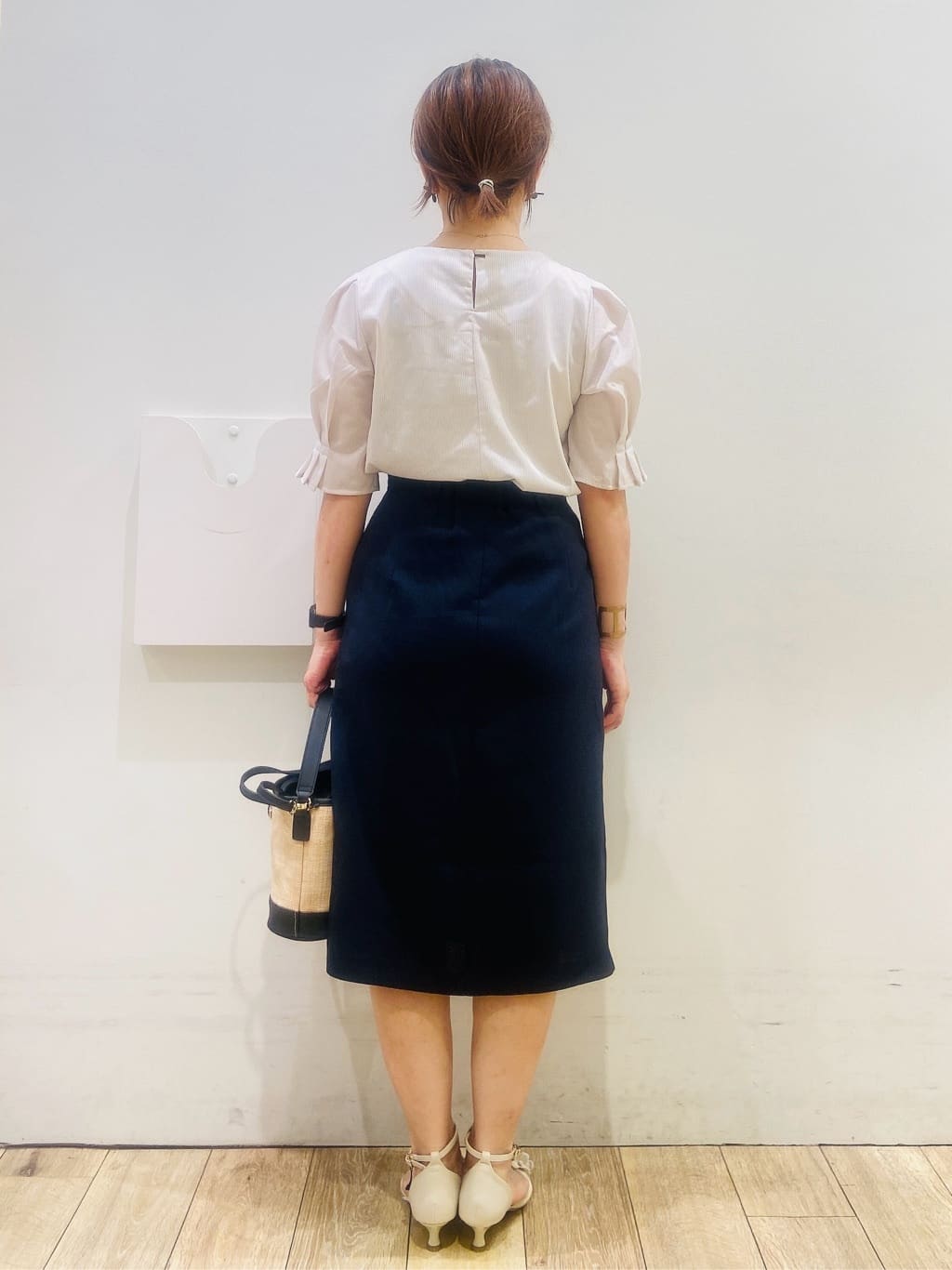 YUKOさんの「index｜ストライプジャージタックスリーブトップス【吸水速乾／洗濯機洗い可】」を使ったコーディネート