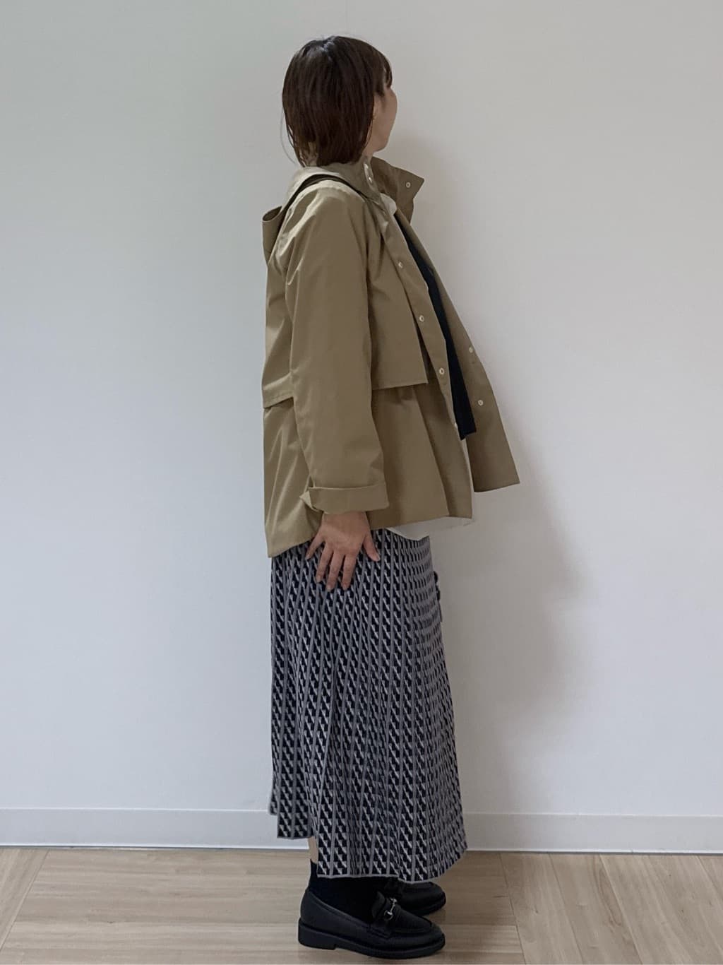 amiさんの「Reflect｜【すっきり見え／フード取り外し可／通勤におすすめ◎】ライティアウター」を使ったコーディネート