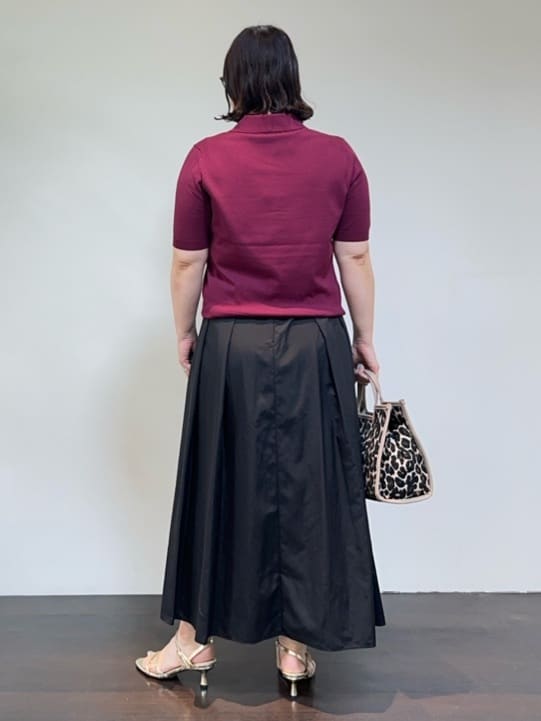 Asamiさんの「UNTITLED｜【トレンド/きれいめ】5分袖ポロニット」を使ったコーディネート