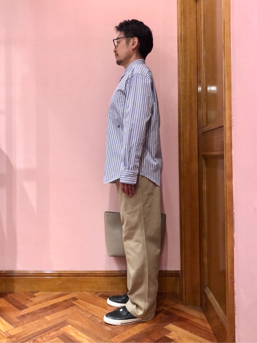 OKJさんの「DRESSTERIOR｜THOMAS MASON ストライプシャツ」を使ったコーディネート