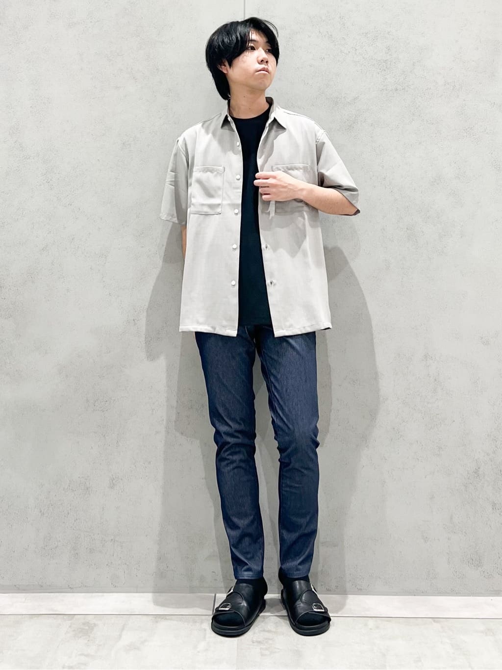 SHI-MAさんの「THE SHOP TK｜パーフェクテックリンクス半袖Tシャツ 【接触冷感／吸水速乾／UVカット／洗濯機OK】」を使ったコーディネート