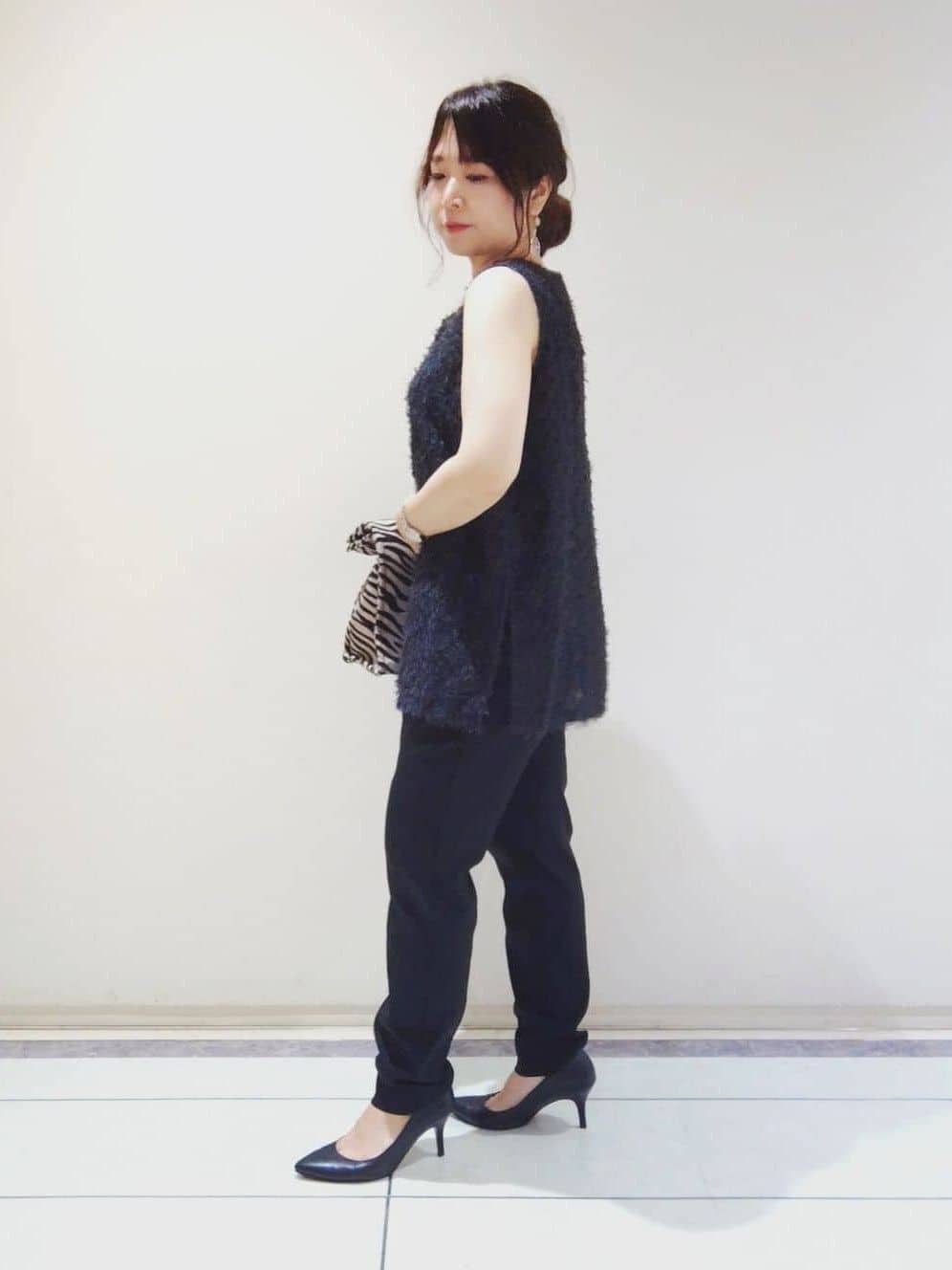 TOMOMIさんの「INDIVI｜【インナーとしても活躍！】フリンジジャカードチュニック」を使ったコーディネート