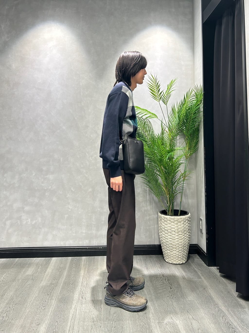 ruiさんの「TAKEO KIKUCHI｜【Made in JAPAN】ビッグチェック＆スライドパズル柄 ニット」を使ったコーディネート