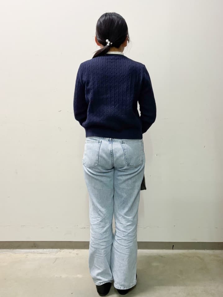 ころりさんの「OPAQUE.CLIP｜《丈が選べる》ストレートデニムパンツ【洗濯機洗い可】」を使ったコーディネート