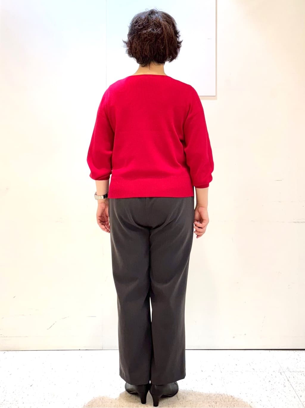 ヤスコさんの「Reflect｜【選べる6色／長く着られる◎】ボートネックニット」を使ったコーディネート