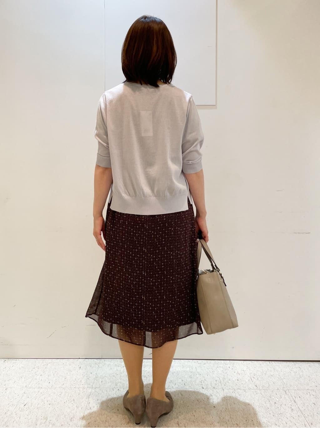 めいさんの「Reflect｜【WEB先行カラーあり／マシンウォッシュ可／ナローベルト付き】オフボディツイードチェックワンピース」を使ったコーディネート