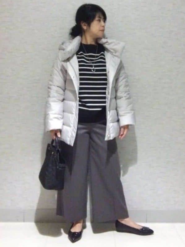 sakoさんの「Reflect｜【SS-4Lサイズ】フーデッドミドルダウンコート」を使ったコーディネート