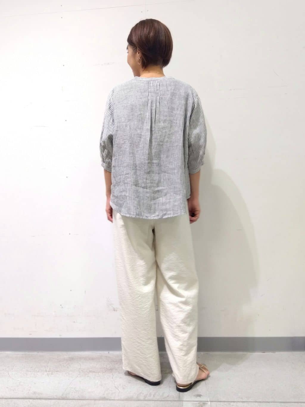 Kさんの「INDIVI｜【洗える／UVケア／SETUP可能】ドロストワイドパンツ」を使ったコーディネート
