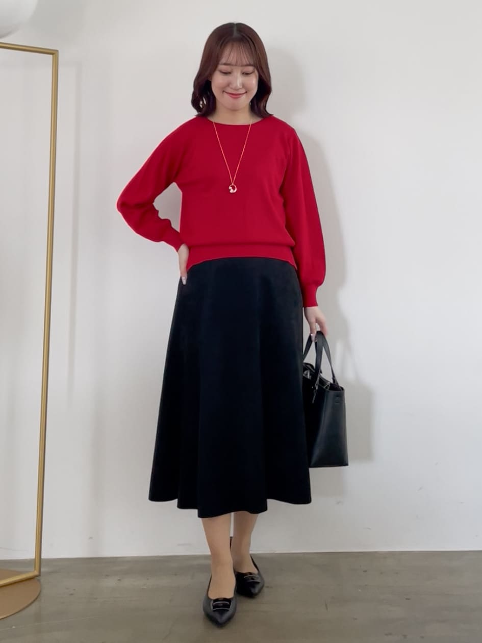 yukariさんの「Reflect｜【選べる6色／長く着られる◎】ボートネックニット」を使ったコーディネート