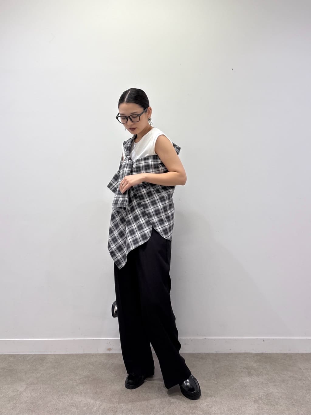 ayanoさんの「INDIVI｜キャミセットカットソー」を使ったコーディネート