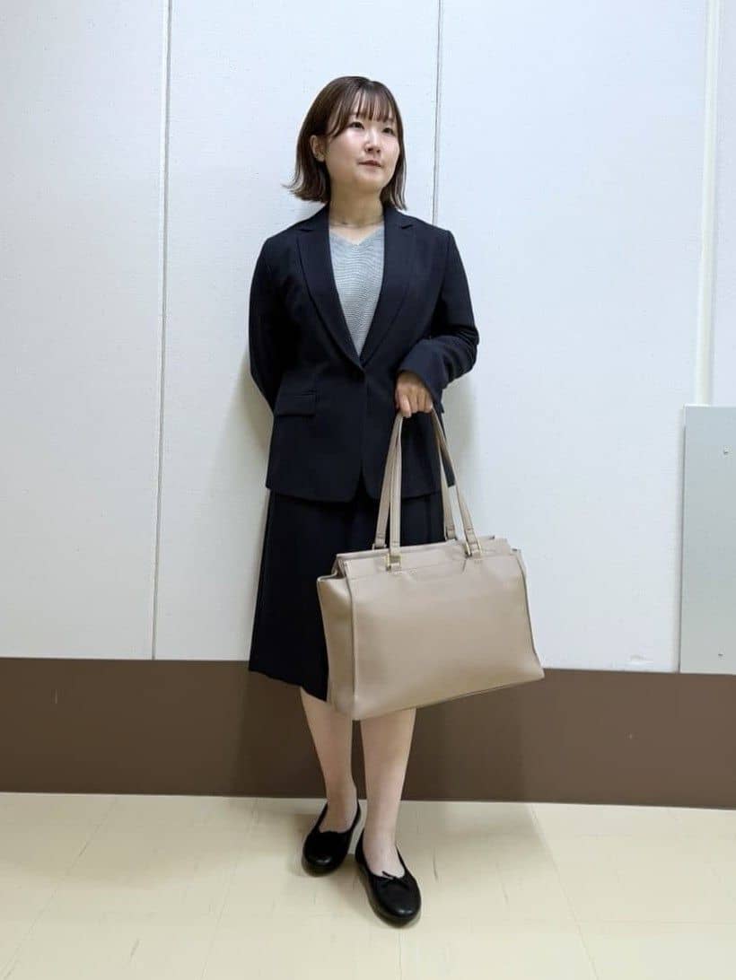 Rikoさんの「INDIVI｜【洗える／通勤／スーツ】メランジストレッチ テーラージャケット」を使ったコーディネート