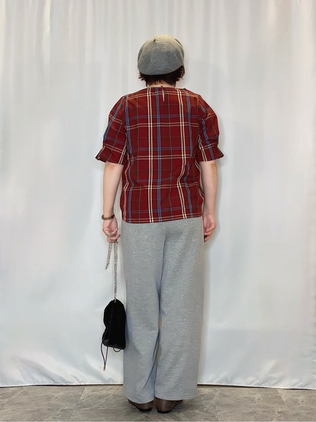 たみさんの「SHOO･LA･RUE｜【S-LL/5分袖】お袖タックできれいに魅せる 大人のチェックブラウス」を使ったコーディネート