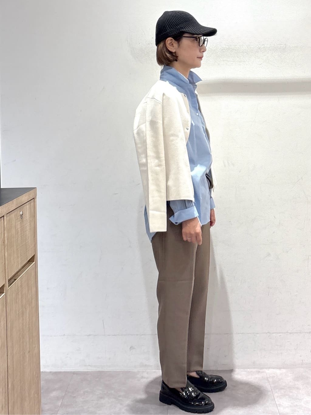 たけねぇさんの「OPAQUE.CLIP｜スナップボタンニットカーディガン【UVケア／洗濯機OK】《6col／S～LL》」を使ったコーディネート